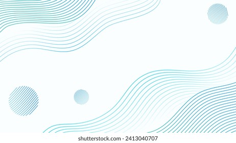 abstract background of blue wavy lines