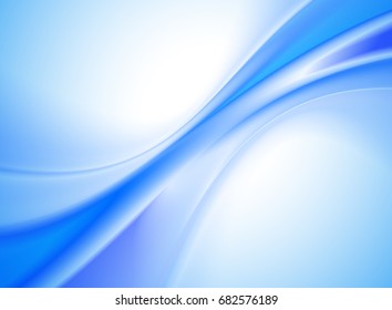 Abstract background, blue wavy lines, vector illustration 