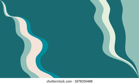 Abstract background with blue wavy style for web page background, poster, banner, and etc.
