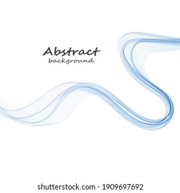 Abstract background blue wavy transparent wave background for design