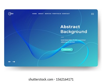 Abstract background Blue website Landing Page. Template for websites, or apps. Modern design. Abstract vector style. Eps 10