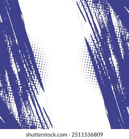 Abstract Background with Blue and White Brush Texture and Halftone Effect. Grunge Sport Background, for Banner or Poster Design Elements