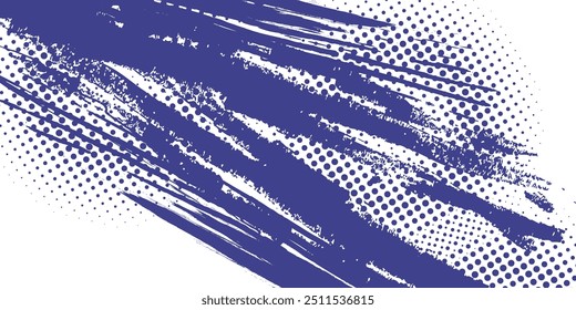 Abstract Background with Blue and White Brush Texture and Halftone Effect. Grunge Sport Background, for Banner or Poster Design Elements