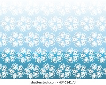 abstract background blue, white flowers, background for presentation