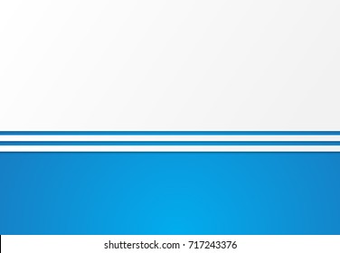 Abstract background blue with white lines horizontal copy space for print, ad, magazine, poster, brochure, leaflet, flyer, Vector illustration