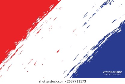 abstract background blue, white and red color with grunge concept vector design
