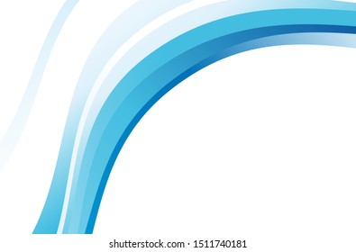Abstract background, blue and white waves For assembling banners - modern design templates