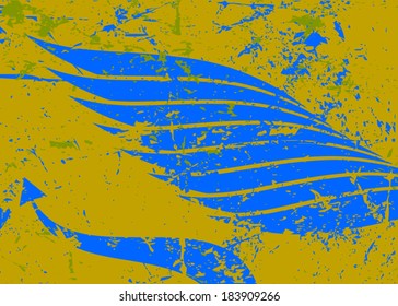 Abstract background with blue wing