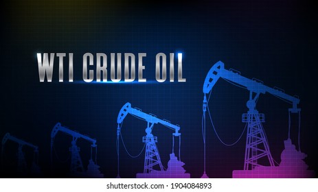 Abstract Background Of Blue Wti Crude Oil Stock Market Trading