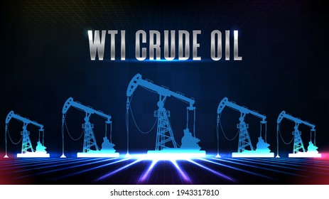 abstract background of blue wti crude oil stock market trading