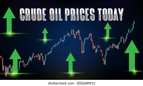 abstract background of blue wti crude oil stock market trading and market graph candlestick green red