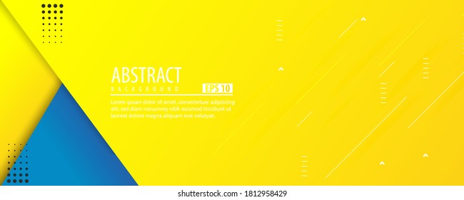 Abstract Background with blue and yellow colour background, stripes, , futuristic, pattern, dote, minimal vector illustration Eps.10