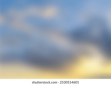 Fundo abstrato em azul e amarelo gradiente cor vetor ilustração para web banner, cartaz, folheto e folheto