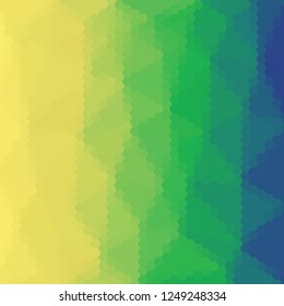 abstract background. blue, yellow, green hexagons. layout for advertising