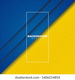 Abstract background blue and yellow halftone in square vector illustration eps 10