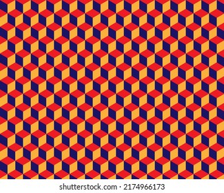 Abstract background blue yellow red square pattern