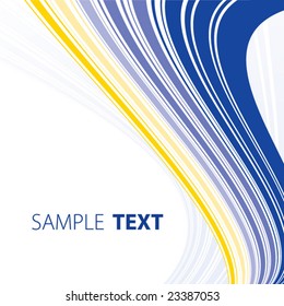 Abstract background with blue and yellow stripes