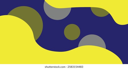 abstract background with blue and yellow waves in a modern style