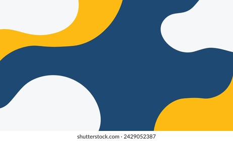 Abstract background in blue, yellow and white colors. Vector illustration.