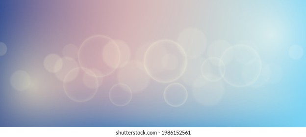 Abstract background with blur bokeh light effect. Modern colorful circular blur light backdrop. Vector illustration