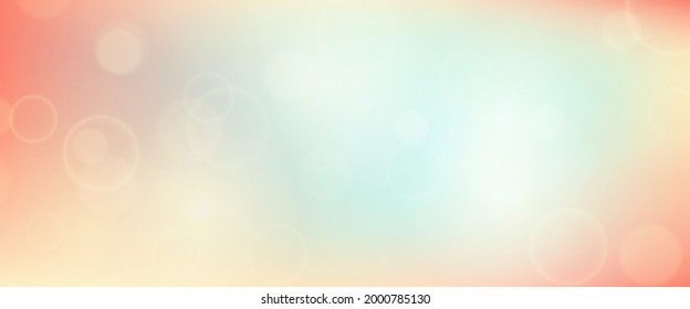 Abstract background with blur bokeh light effect. Modern colorful circular blur light backdrop. Vector illustration