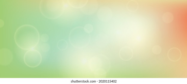 Abstract background with blur bokeh light effect. Modern colorful circular blur light backdrop. Vector illustration