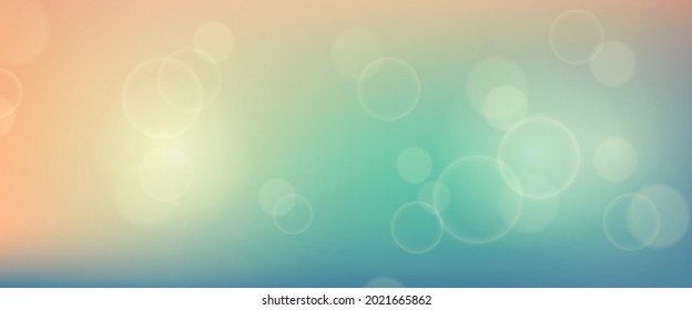Abstract background with blur bokeh light effect. Modern colorful circular blur light backdrop. Vector illustration