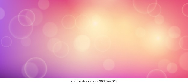 Abstract background with blur bokeh light effect. Modern colorful circular blur light backdrop. Vector illustration