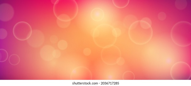 Abstract background with blur bokeh light effect. Modern colorful circular blur light backdrop. Vector illustration
