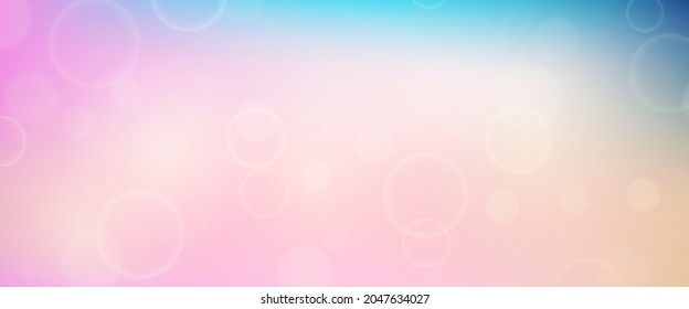 Abstract background with blur bokeh light effect. Modern colorful circular blur light backdrop. Vector illustration