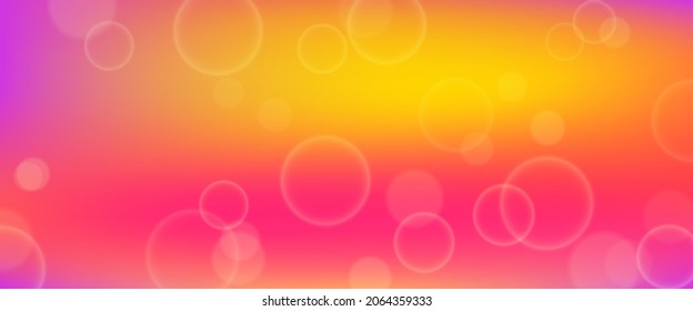 Abstract background with blur bokeh light effect. Modern colorful circular blur light backdrop. Vector illustration
