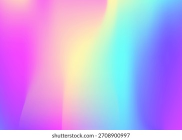 Resumo do histórico. Conceito de desfoque. Gradiente do holograma. Folheto de Holografia Metálica. Capa Moderna. Textura suave azul. Folha brilhante. Gradiente holográfico. Plano de Fundo Abstrato Roxo