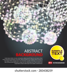 Abstract background with blur dots and lines on theme digital technology and internet