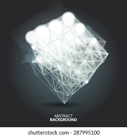 Abstract background with blur dots and lines on theme digital technology and internet