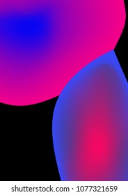 Abstract background blur gradient with trend fluid, liquid colors pink, purple, violet, magenta, ultramarine, blue colors for design, web, print. Wave, dynamic flux effect on black background.