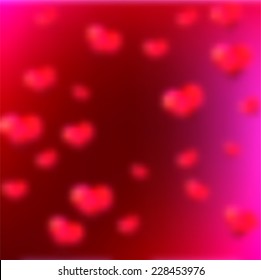 abstract background with blur hearts