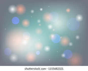 abstract background blur light circle bokeh vector illutration 