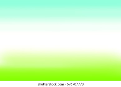 Abstract background with blurred blue above and green below

