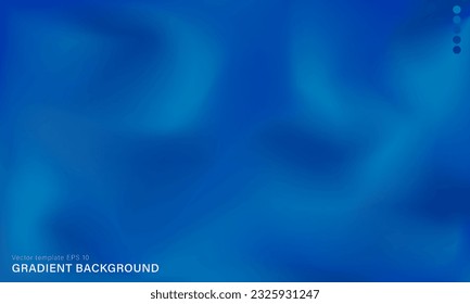 Abstract background with blurred bright blue gradient. Vibrant fluid wallpaper with color palette. Template of empty modern digital backdrop, web banner with smooth pattern