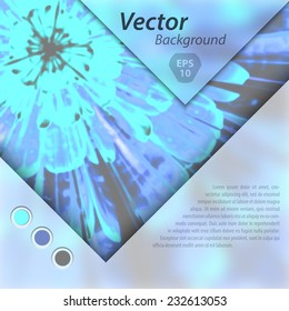 Abstract background with blurred cover and logo design. Template for web and graphic interface.