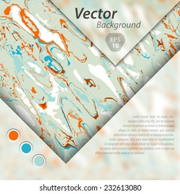 Abstract background with blurred cover and logo design. Template for web and graphic interface.