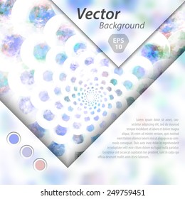 Abstract background with blurred cover and logo design. Template for web and graphic interface.