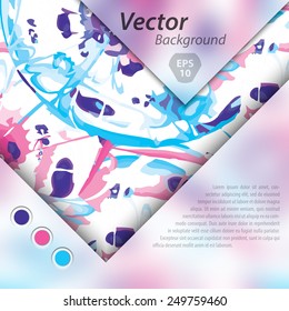Abstract background with blurred cover and logo design. Template for web and graphic interface.