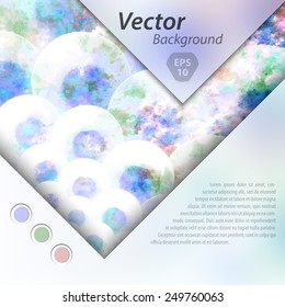 Abstract background with blurred cover and logo design. Template for web and graphic interface.