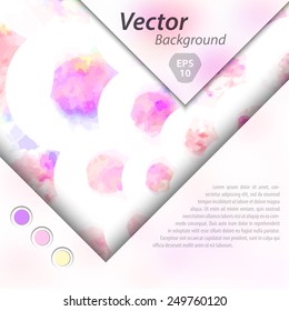 Abstract background with blurred cover and logo design. Template for web and graphic interface.