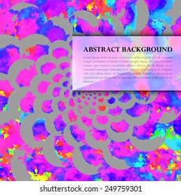 Abstract background with blurred cover at the right upper corner. Template for web and graphic interface.