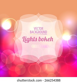 ?ector abstract background with blurred defocused lights