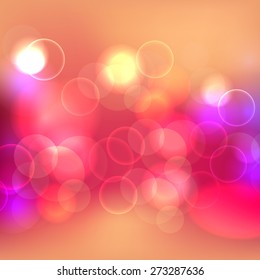 Abstract background with blurred defocused lights