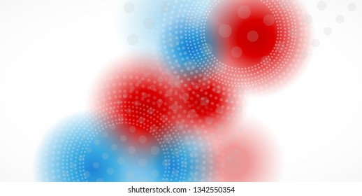 Abstract background  - blurred dotted color circle shape, techno bubbles, vector illustration eps 10