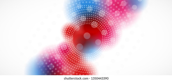 Abstract background  with blurred dotted colorful circles, techno bubbles. Vector illustration eps 10